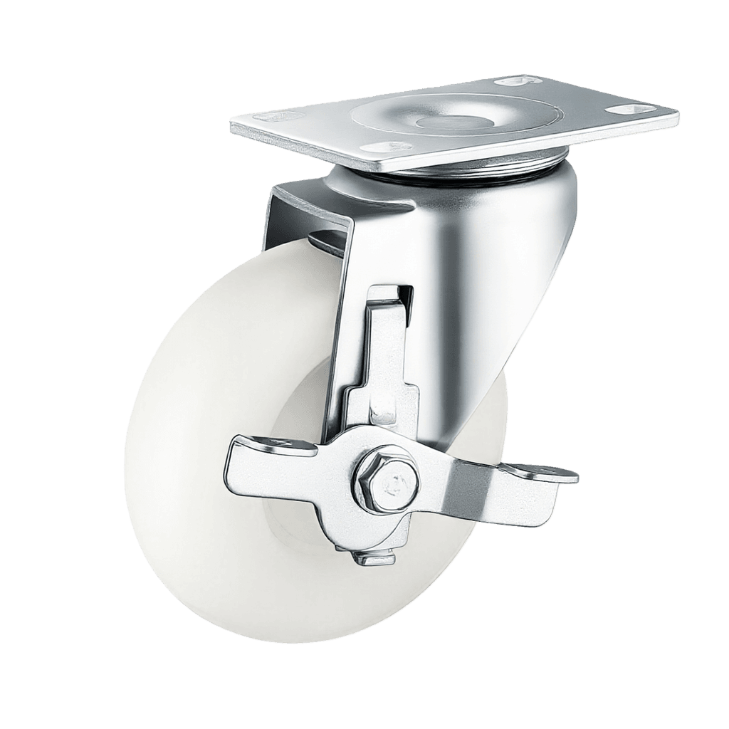 Medium Duty PP Castor Wheel — 4" Side Brake