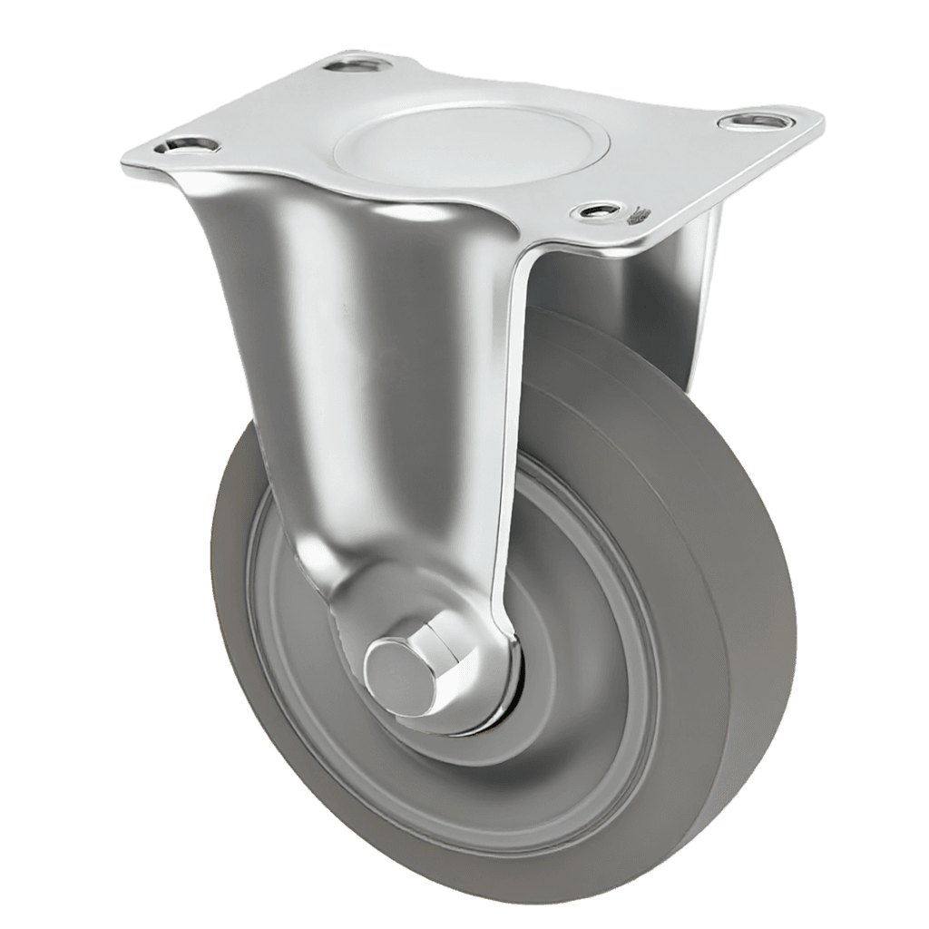 Medium Duty Rubber Castor Wheel — 3" Rigid