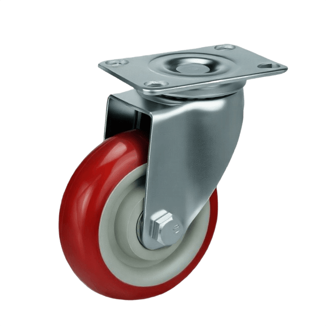 Medium Duty PU Castor Wheel (Plate Mount) — 3" Swivel