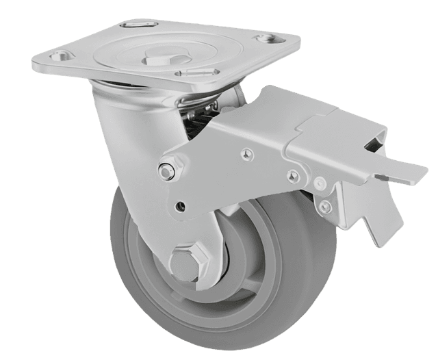 Heavy Duty Rubber Castor — 4" Swivel