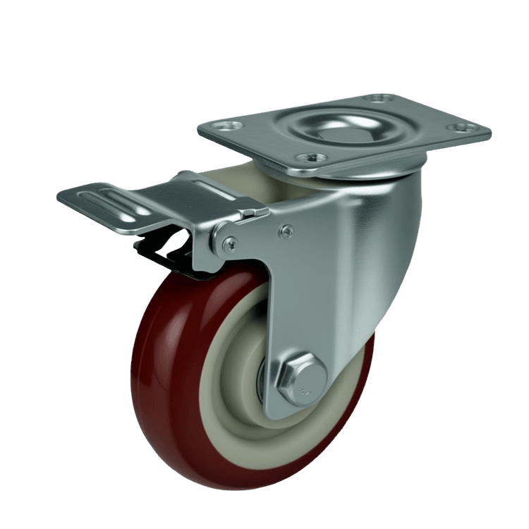 Medium Duty PVC Castor Wheel — 4" Swivel